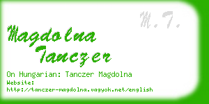 magdolna tanczer business card